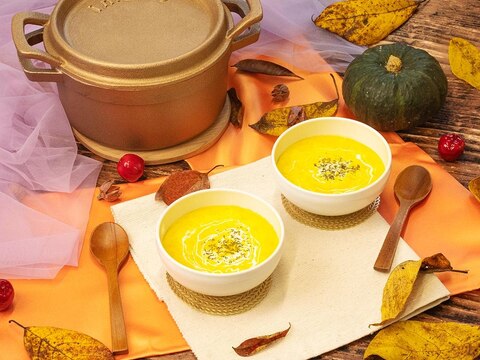 【銅鍋】てふてふで作る かぼちゃのポタージュ